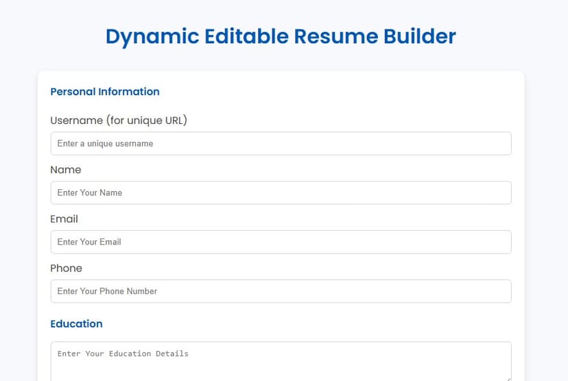 Free CV Maker